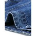 thumbnail image 5 of Unique Bargains Women's Plus Size Denim Sleeveless Chest Pockets Vests Jacket 1X Blue, 5 of 6