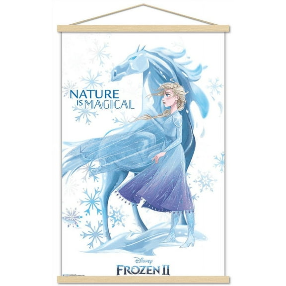 Disney Frozen 2 - Nokk Wall Poster with Wooden Magnetic Frame, 22.375" x 34"
