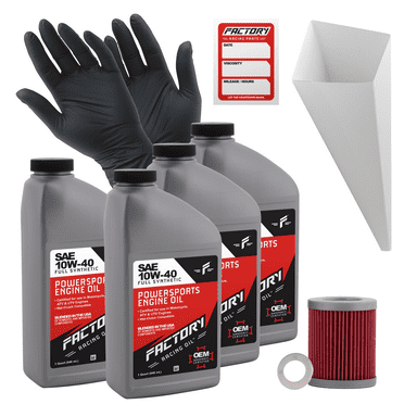 Factory Racing Parts 10W40 4Qt Oil Change Kit Fits Suzuki LT 4WD, LT-F300F