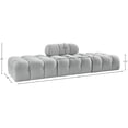 thumbnail image 2 of Meridian Furniture Ames 102" Grey Boucle Fabric Upholstered 3pc. Modular Sofa, 2 of 3