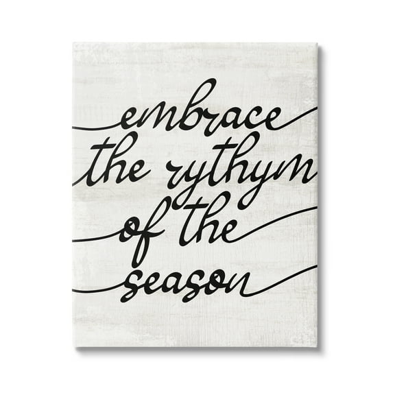 Stupell Industries Rhythm of the Season Phrase Inspirational Painting Gallery Wrapped Canvas Print Wall Art, 16 x 20
