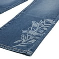 thumbnail image 4 of Levi Strauss Signature Girls Embroidered Star Straight Jeans, Sizes 5-18, 4 of 5