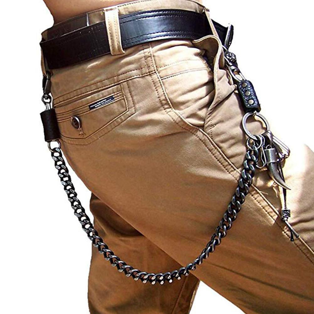 JOHNsHEAVYMETALS Large Heavy Metal Pants Chain Side Punk Chain on Jeans Keychain for Men Women Biker Chain Wallet Chain