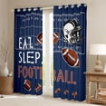 thumbnail image 2 of Castle Fairy Eat Sleep Football Black Out Curtains,Sport Curtains Pack of 2 (42x63 Each), 2 of 6