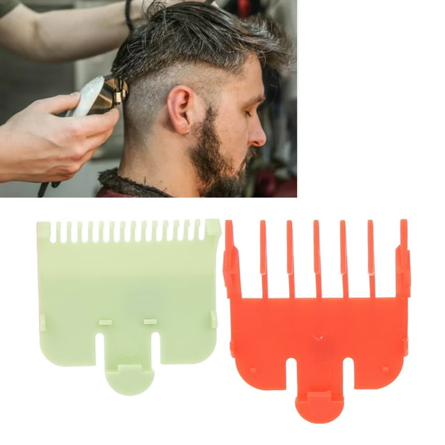 Hair Clipper Guide Combs, Rounded Teeth Design for Safe Haircutting with 1.5mm and 4.5mm Plastic Attachment Combs