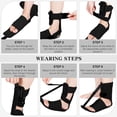 thumbnail image 2 of Plantar Fasciitis Night Splint, Upgraded Adjustable Foot Brace with Arch Cushion for Pain Relief, Achilles Tendonitis, Foot Drop & Heel Spur, Comfortable Day & Night Support (Black, 1PC), 2 of 7
