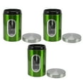 thumbnail image 4 of Kitchen Storage Containers, Large Diameter Food Storage Jars Convenient Compact  For Restaurant Red 3pcs,Green 3pcs,Brown 3pcs,Stainless Steel Color 3pcs, 4 of 8