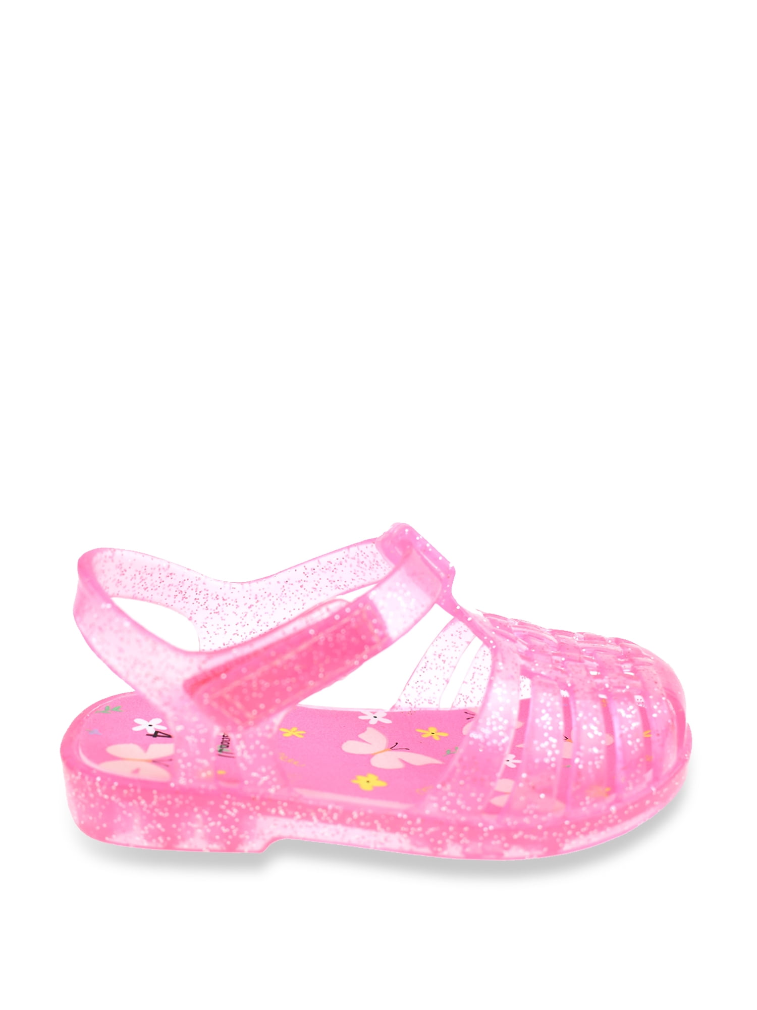 Wonder Nation Baby Girls Glitter Jelly Fisherman Sandal