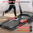 thumbnail image 5 of Winfita Folding Treadmill with 15% Auto Incline, 4HP Treadmill with 18" Wide Belt, 300 lb Capacity, Smart App Control, 5 of 11