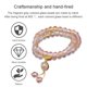 thumbnail image 3 of Pulsera hecha a mano con cuentas de vidrio de lámina dorada, pulseras elásticas de múltiples vueltas, para meditación para hombres y mujeres, 3 of 5