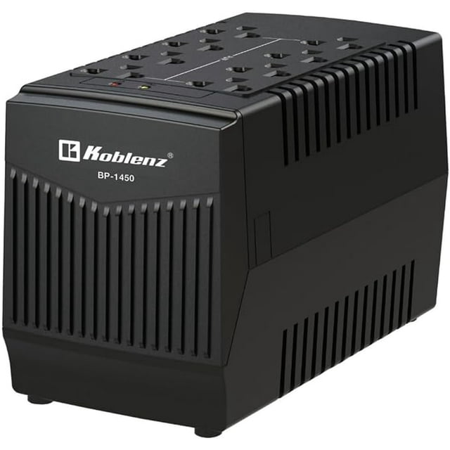 Koblenz Regulador Electrónico de Voltaje de 1450 VA / 700 W con 8 Contactos Regulados, Supresor de Picos, Ideal para Televisiones y Computadoras, para Hogar y Oficina BP-1450