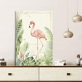 thumbnail image 2 of wall26 Canvas Wall Art - Vintage Style Flamingo on Tropical Plants Background - Giclee Print Gallery Wrap Modern Home Art Ready to Hang - 16x24 inches, 2 of 4