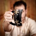 thumbnail image 4 of Lord of Battles Viking Beer Drinking Mug Burnt Earth Design Handmade Genuine Ox Horn, 4 of 5