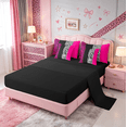 thumbnail image 3 of Manfei Zebra Stripes 7-Piece Bedding Comforter Set,Leopard Print King Bedding Sets,Pink Black Geometric Lines Bed Sheets For Boys Girl,Ultra Soft Home Decor Reversible, 3 of 8