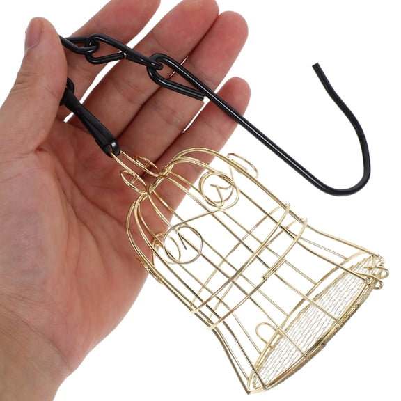 Baluue Tree Bird Feeder Bell Bird Feeder Golden 2Pack