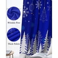 thumbnail image 6 of Blue Christmas Snowflakes Blackout Curtains for Bedroom, Thermal Insulated Window Treatment, Xmas Balls Winter Pine Tree Grommet Top Blackout Draperies and Drapes for Basement 27.5"x39" 2 Panels, 6 of 8