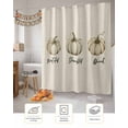 thumbnail image 7 of White Pumpkin Shower Curtain Set ，Waterproof Fabric Shower Curtains Watercolor Thanksgiving Shower Curtains for Bathroom,Bathroom Decor 48"x72", 7 of 7