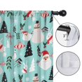 thumbnail image 4 of Blackout Kids Curtains,Blue Christmas Santa and Snowman Pattern Childrens Insulated Curtains Set Of 2,Bedroom Essentials,Toddler Room Decor 42"x63", 4 of 5