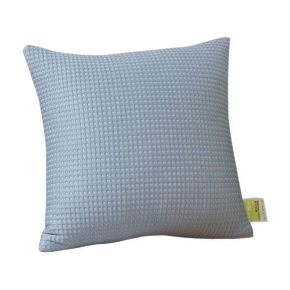 1 Pack Decorative Throw Pillow, Square Ice Silk Cushion for Outdoor Garden Home Holiday Decor(Blue)