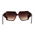 thumbnail image 2 of Womens Chic Squared Butterfly Thick Temple Oversize Sunglasses Tortoise Brown, 2 of 4