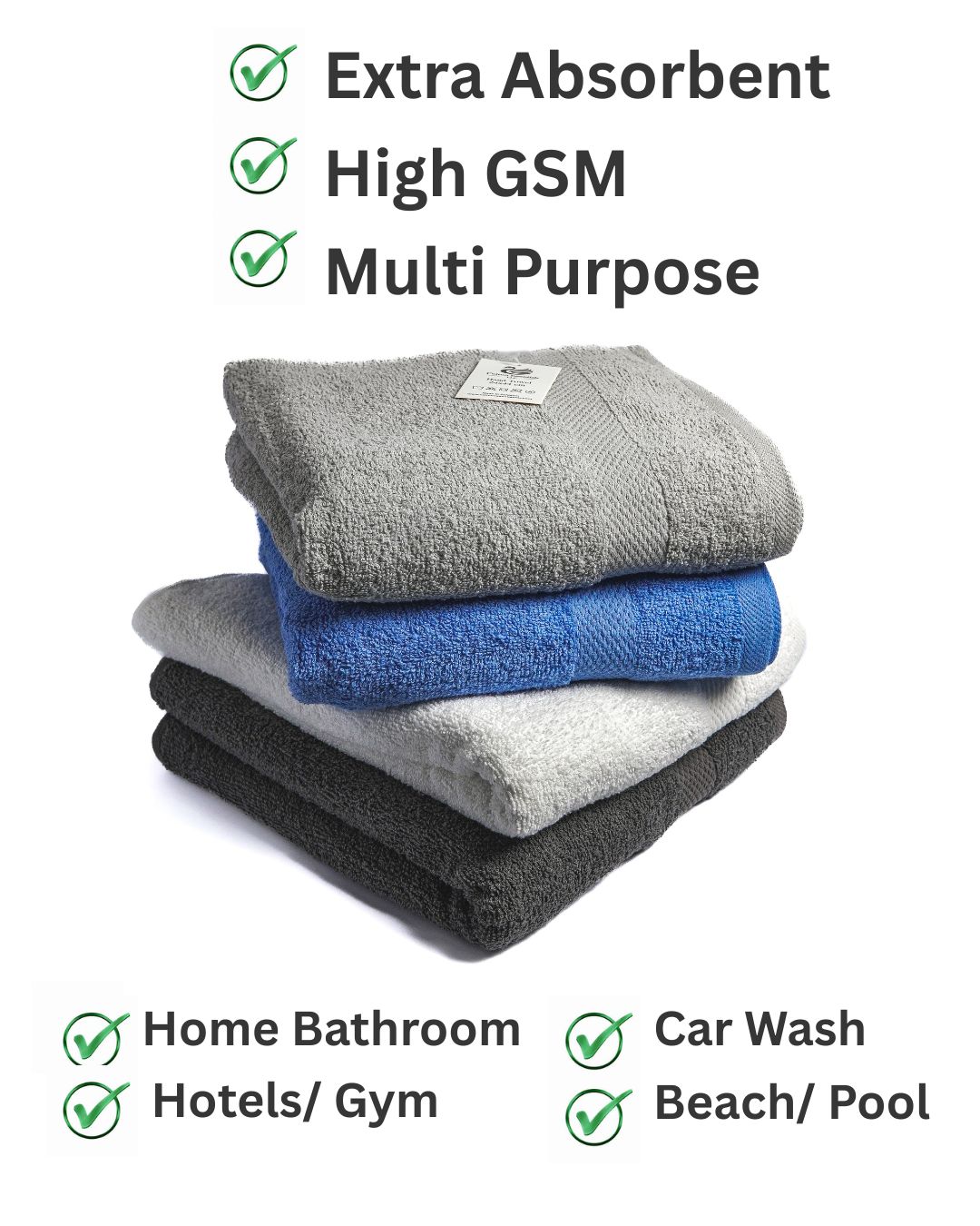 Bulk Bath Towels 24" * 44'' (12 pack)