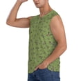 thumbnail image 3 of Lsque Mallard Duck Print Men's Cotton Blend Sleeveless Muscle Shirts (S-3XL)- Moisture Wicking, Odor Protection, UPF 30+,Large, 3 of 8