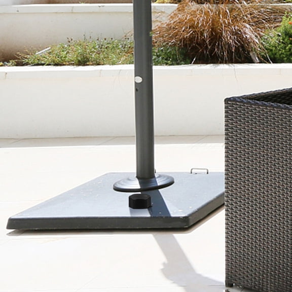 Raindrops 2-Pack Black Parasol Base Covers for Patio Umbrella Weights, Outdoor Accessories