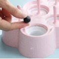 thumbnail image 2 of Molde para hacer cubitos de hielo, moldes de paja, molde de paja de trigo Magnum, bandeja para cubitos de hielo (rosa), 2 of 4