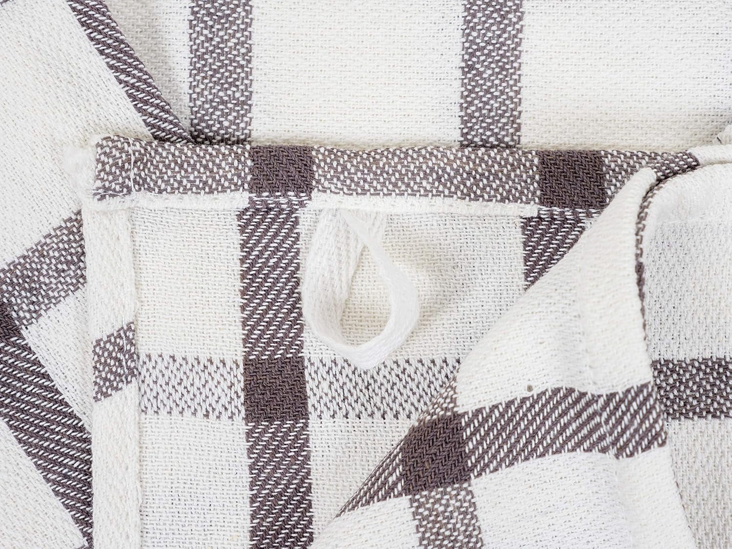 KAF Home Assorted Flat Kitchen Towels, 100% Cotton Dish Cloths, 18” x 28” Gray, 10-Pack