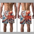 thumbnail image 3 of luoweisi Men's Beach Shorts Quick Dry Swim Trunks with Mesh Lining Octopus L, 3 of 5