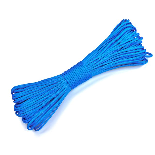 Cuerda de nylon trenzada de 9 núcleos de 4 mm de diámetro de 550 lb (azul) Afortunado Sencillez