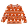thumbnail image 2 of Preschool Outerstuff  Orange Clemson Tigers Ugly Sweater Pajama Set, 2 of 5