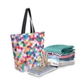 thumbnail image 2 of FORMRS Womens Canvas Tote Bag with Zipper Inner Pocket Shoulder Handbag, Blue Colorful Circles, 2 of 7