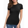 thumbnail image 3 of Fashion Casual Women's Crew neck Short Sleeve T-Shirt Basic Tee Tops, 3 of 6
