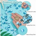 thumbnail image 4 of 150PCS Flat Round Shell Beads 15mm Disc Coin Seashells Charms Dodger Blue Natural Akoya Shell Dyed Disc Charms for DIY DIY Craft Earring Bracelet Necklace Jewelry Making, 4 of 9