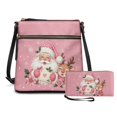 thumbnail image 2 of Yuyamidu Christmas Crossbody Bag for Women with Wallet PU Leather 2‑Piece Set Pink Santa Reindeer Handbag Sling Bag Ideal for Christmas Gift, Daily Use, Shopping, Travel, 2 of 8