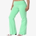thumbnail image 3 of Pantalon de Yoga Décontracté pour Femmes Grande Taille, Basique, Taille Repliable, Confortable, en Coton Extensible, Coupe Bootcut, 3 of 7