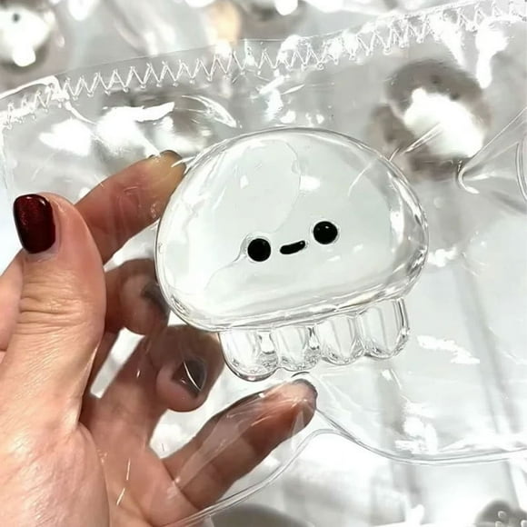 UsRHHA Transparent Jellyfish Slow Rise Clips, Soft Rubber Squeeze Toys for Stress Relief Anxiety Management, Cute Fidget Toys Sensory Play