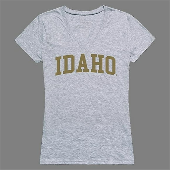 W Republic Products 501-395-HGY-03 Idaho Game Day Womens Tee, Heather Grey - Large
