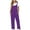Purple, variant on jsaierl Linen Bib Overalls for Women Plus Size Solid Casual Jumpsuit Loose Fit Comfy Trousers Jumpsuit with Pocket
