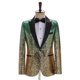 thumbnail image 1 of Vestido de actuación para caminar con lentejuelas degradadas para hombre, traje colorido, Top + pajarita, chaqueta de traje de presentador de club nocturno, 1 of 2