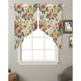 thumbnail image 2 of Vintage Spring Floral Swag Valances for Windows, Watercolor Farmhouse Botanical Rod Pocket Sheer Valances for Small Windows, Swag Toppers Light Filtering for Kitchen Living Room 2 Panels 36''x36'', 2 of 6
