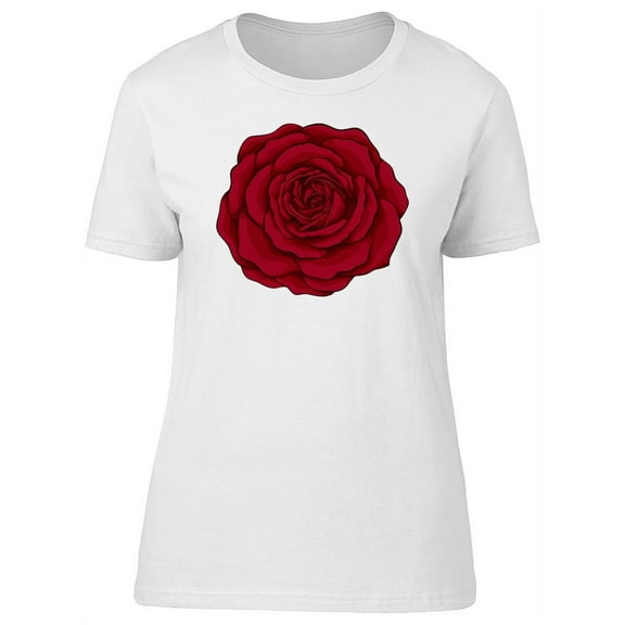 Frontview Of Red Rose T-Shirt Women -Image by Shutterstock, Female Large