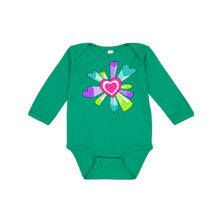 

Inktastic Heart Explosion for Valentines Day Gift Baby Boy or Baby Girl Long Sleeve Bodysuit
