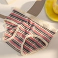 thumbnail image 2 of Maean Cotton Underwear for Women Stripes Printed Mid Waist Hipster Briefs Comfortable Soft Ladies Panties, 2 of 3