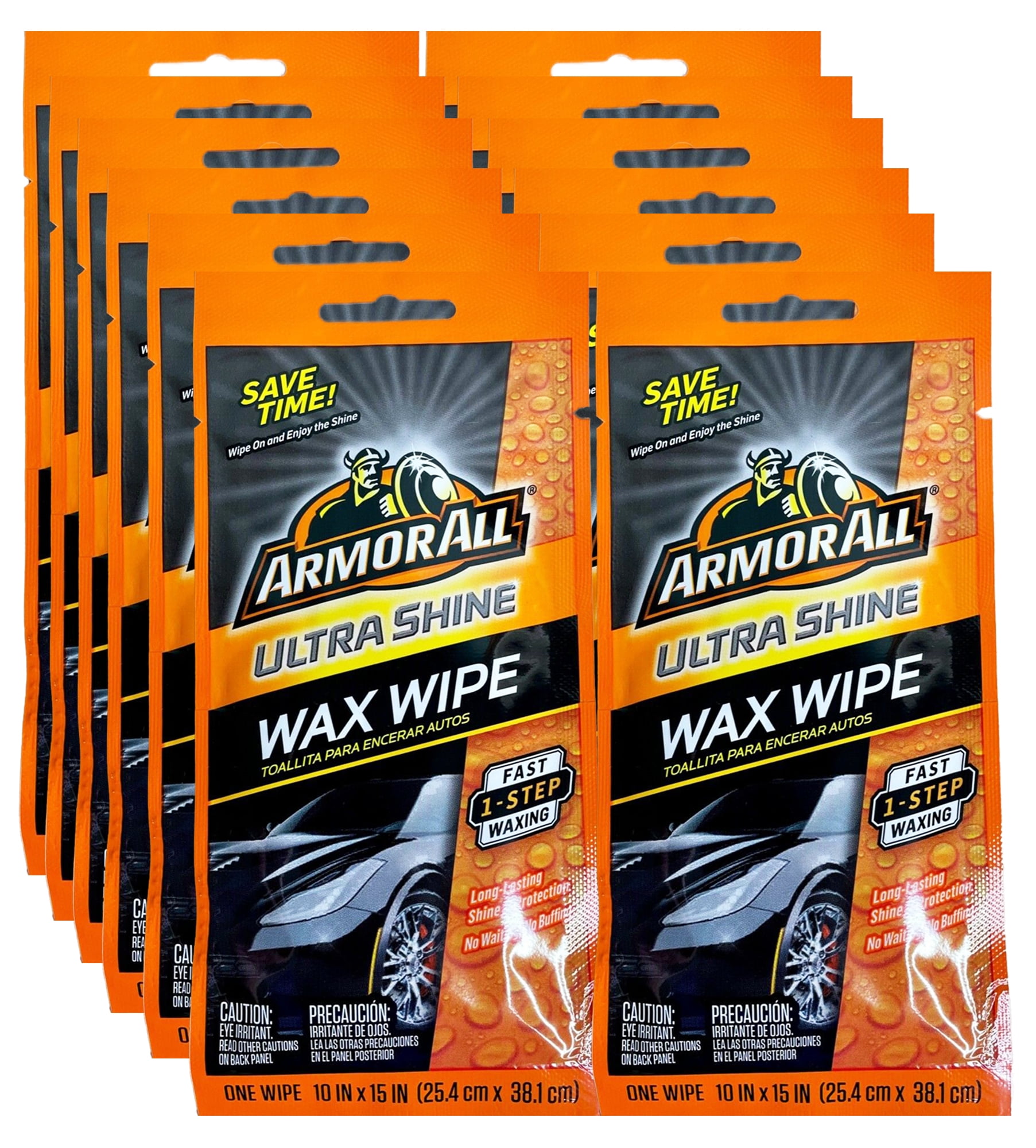 Armor All Ultra Shine Wax Wipes Car Cleaning Wipes LongLasting