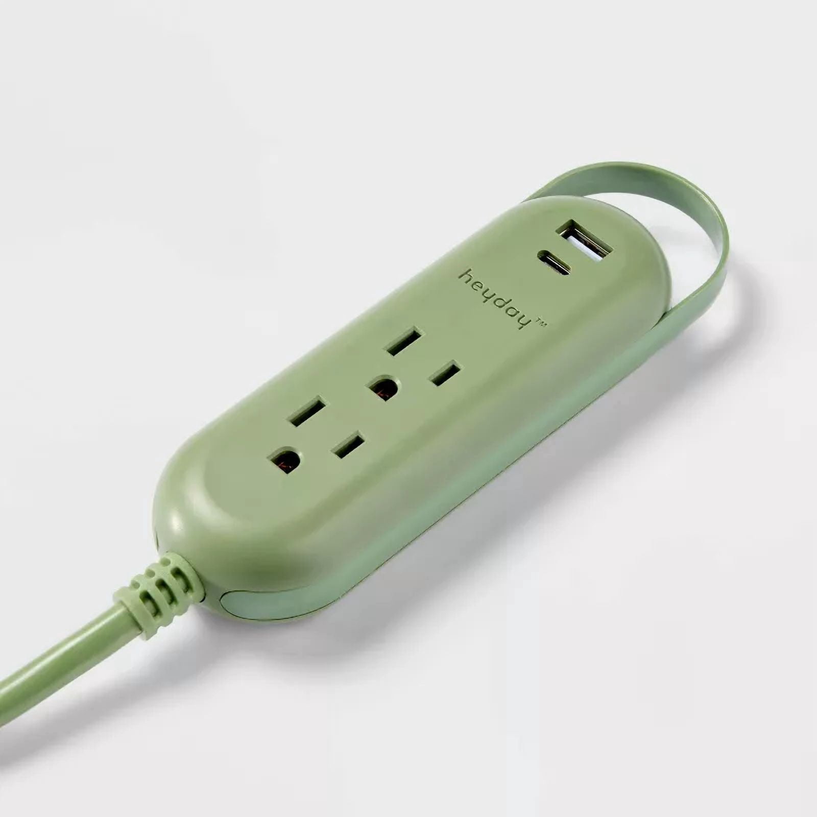 6' 2-Outlet Indoor Extension Cord with USB and USB-C Ports
