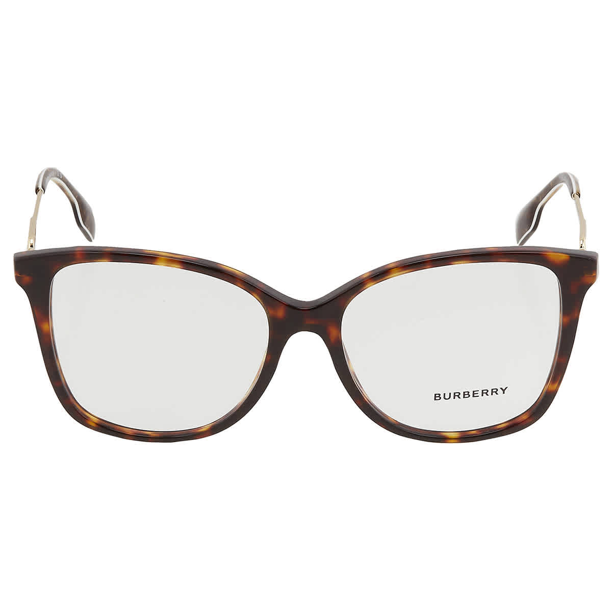 NWT Burberry 0BE2422 Dark Havana Rectangle 52mm Eyeglasses Burberry 0BE2421 Optical Frame 3002 Brown - eye-oo.com main image 3