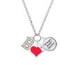 thumbnail image 2 of Delight Jewelry Silvertone Crystal Initial - B - Red Heart Nurse Strong Zoe Necklace, 2 of 4