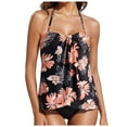 thumbnail image 2 of Tankini Swimsuits for Women New Split Printing Square Corner Womens Two Piece Swimsuits Bathing Suit, 2 of 7